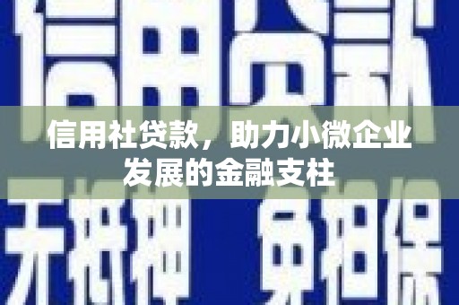 玉田信用社贷款，助力小微企业发展的金融支柱