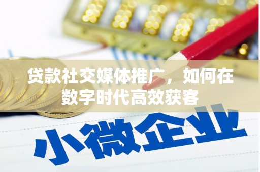 玉田贷款社交媒体推广，如何在数字时代高效获客
