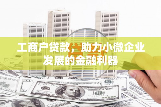 玉田工商户贷款，助力小微企业发展的金融利器