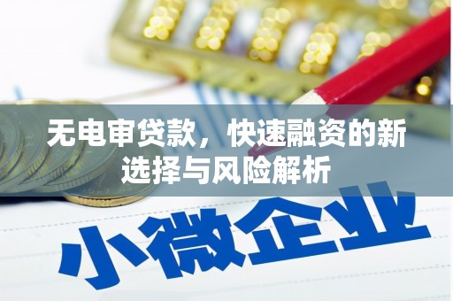玉田无电审贷款，快速融资的新选择与风险解析