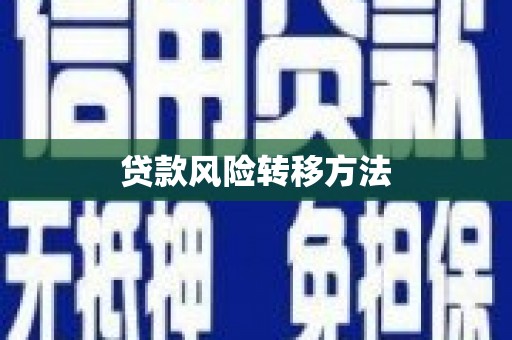 玉田贷款风险转移方法