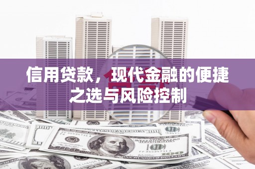 玉田信用贷款，现代金融的便捷之选与风险控制