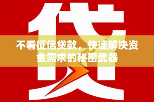 玉田不看征信贷款，快速解决资金需求的秘密武器