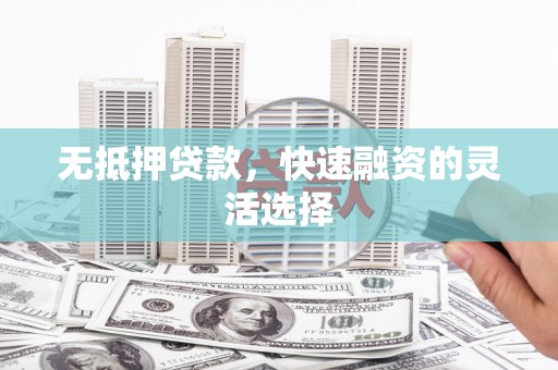 玉田无抵押贷款，快速融资的灵活选择