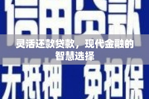 玉田灵活还款贷款，现代金融的智慧选择