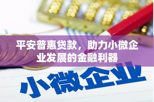 玉田平安普惠贷款，助力小微企业发展的金融利器