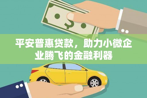 玉田平安普惠贷款，助力小微企业腾飞的金融利器
