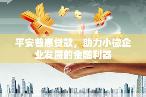 玉田平安普惠贷款，助力小微企业发展的金融利器