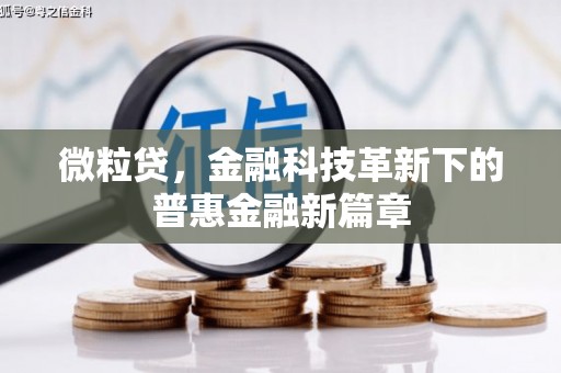 玉田微粒贷，金融科技革新下的普惠金融新篇章