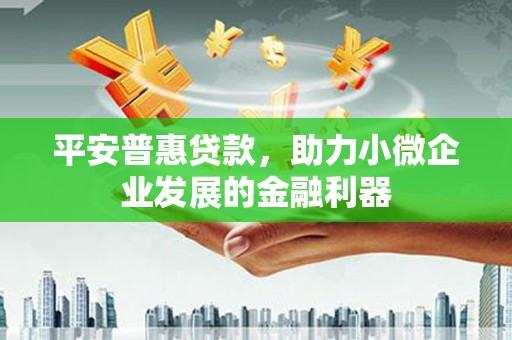玉田平安普惠贷款，助力小微企业发展的金融利器
