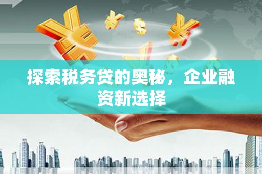 玉田探索税务贷的奥秘，企业融资新选择