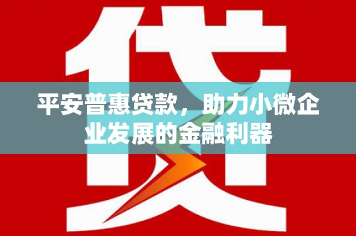 玉田平安普惠贷款，助力小微企业发展的金融利器