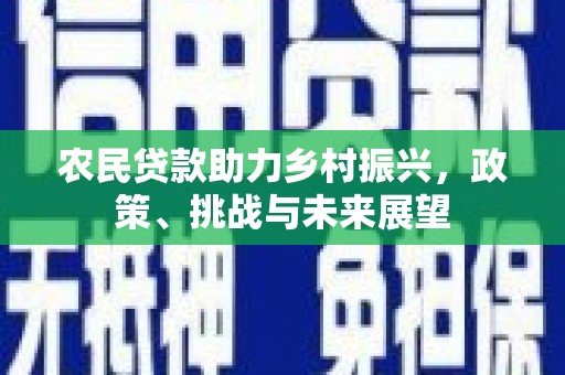 玉田农民贷款助力乡村振兴，政策、挑战与未来展望