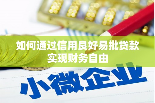 玉田如何通过信用良好易批贷款实现财务自由