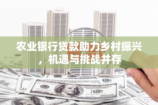 玉田农业银行贷款助力乡村振兴，机遇与挑战并存