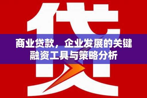 玉田商业贷款，企业发展的关键融资工具与策略分析