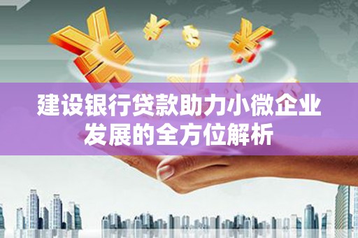 玉田建设银行贷款助力小微企业发展的全方位解析