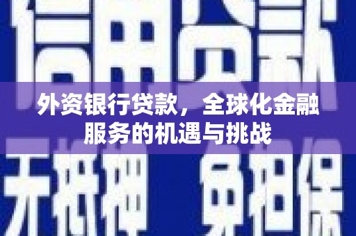 玉田外资银行贷款，全球化金融服务的机遇与挑战