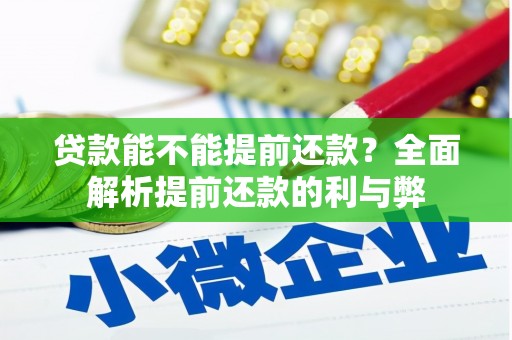 玉田贷款能不能提前还款？全面解析提前还款的利与弊
